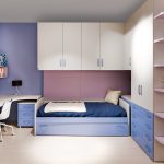 L shape cupboard design for small bed room