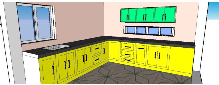 modular kitchen free interior 3d planning